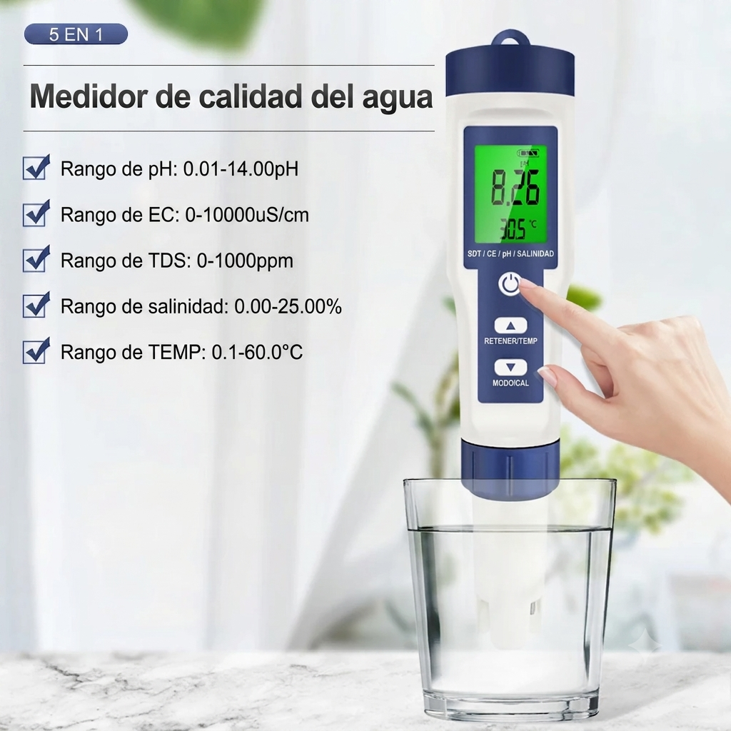 Acquaria Tester de agua 5 en 1