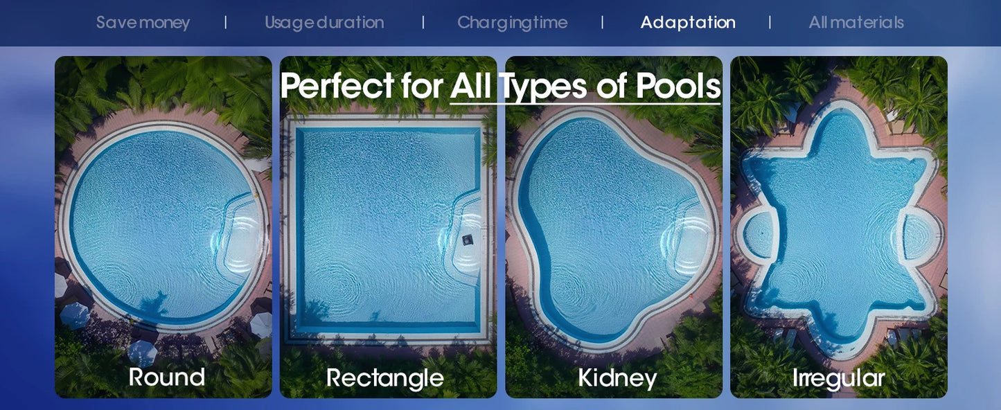 Seauto Pool Vacuum,3 Modes for In/Above-Ground Pools Up to 2150 Sq. Ft., Lasts Up to 150 Mins,Wall Climbing,180W Brushless Motor