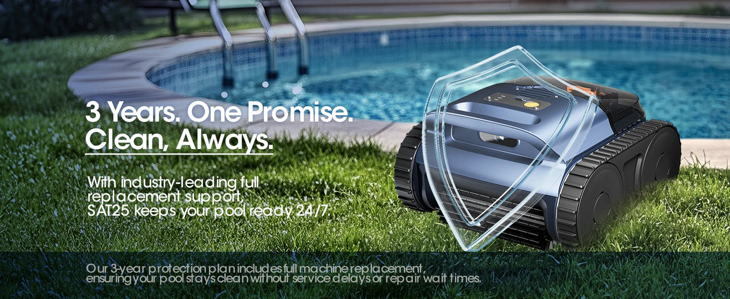Seauto Pool Vacuum,3 Modes for In/Above-Ground Pools Up to 2150 Sq. Ft., Lasts Up to 150 Mins,Wall Climbing,180W Brushless Motor