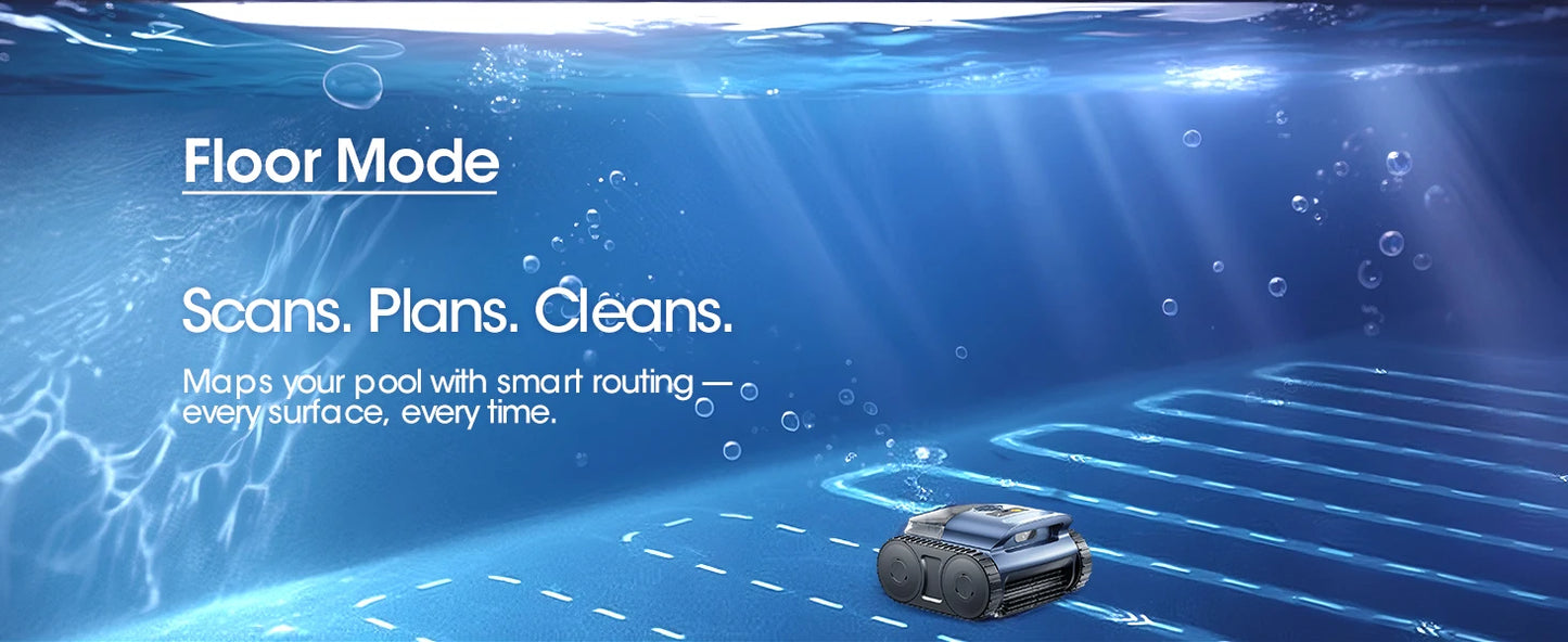 Seauto Pool Vacuum,3 Modes for In/Above-Ground Pools Up to 2150 Sq. Ft., Lasts Up to 150 Mins,Wall Climbing,180W Brushless Motor